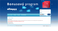 Desktop Screenshot of bonus.alimpex.cz